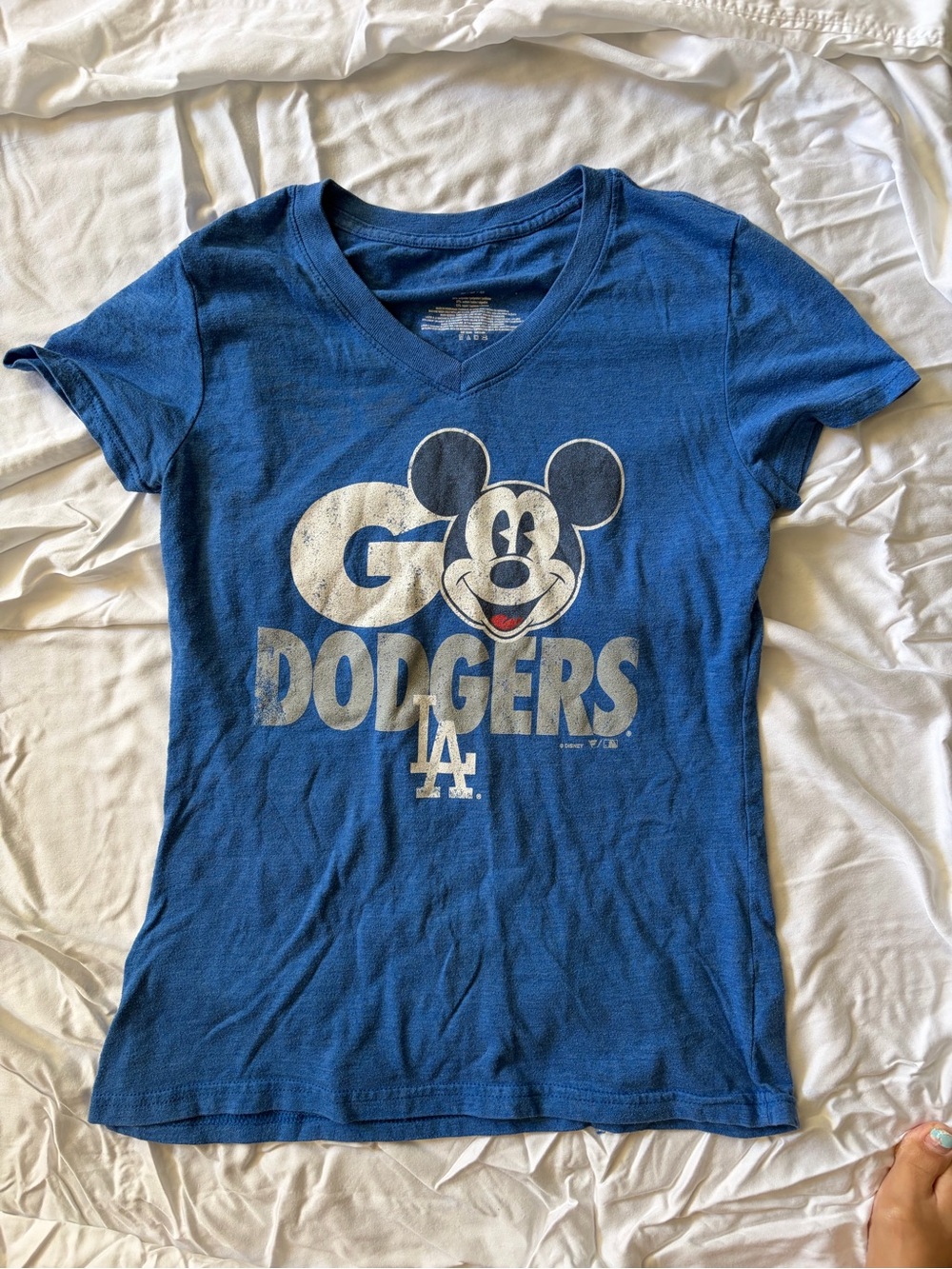 M LA Dodgers Mickey Graphic Tee | Blue